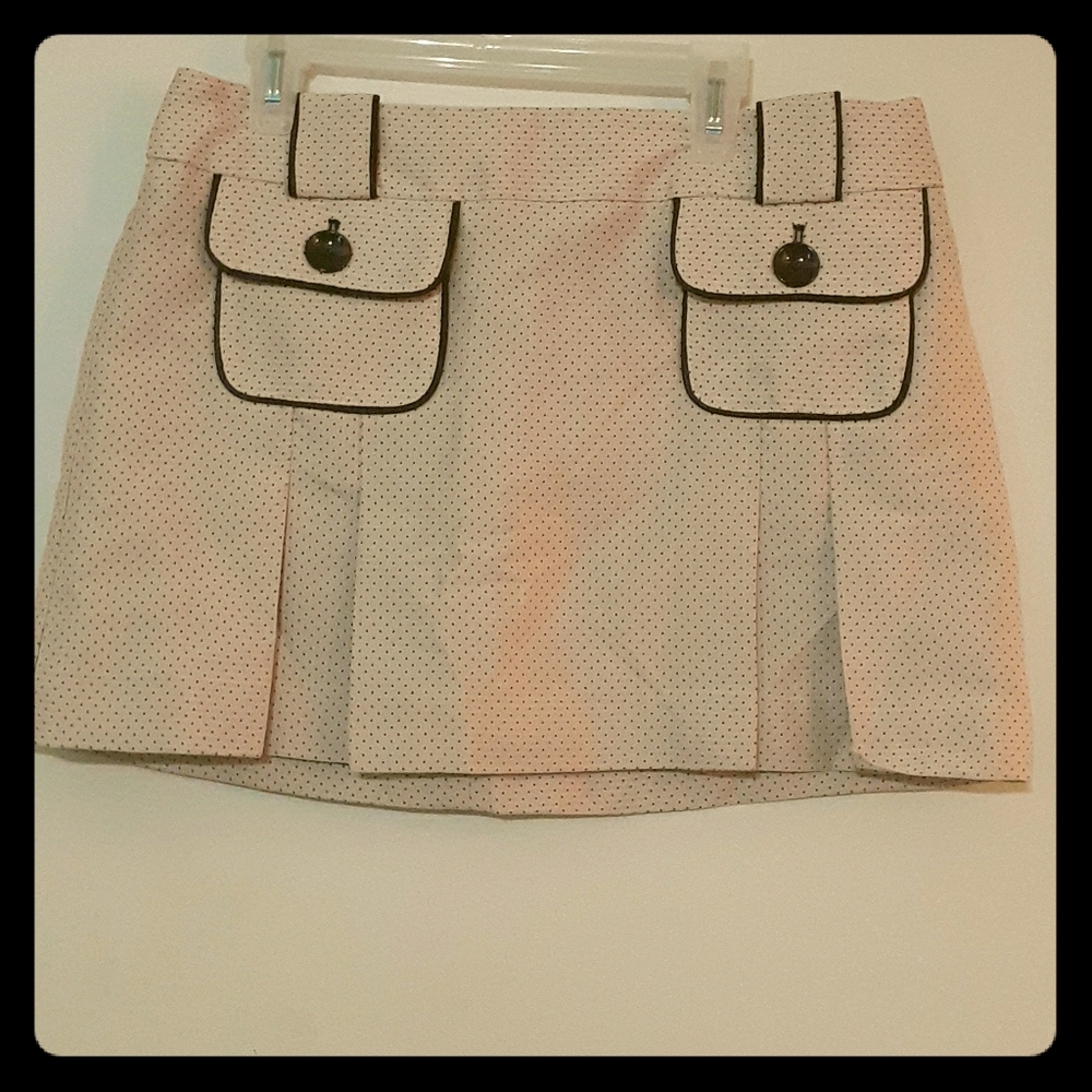 Bebe pink polka dot skirt